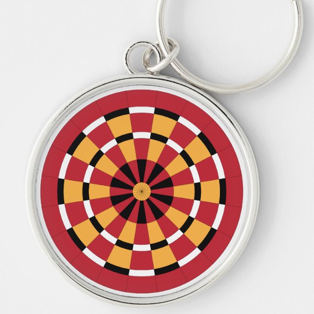 Mod Dartboard Keychain (Front)