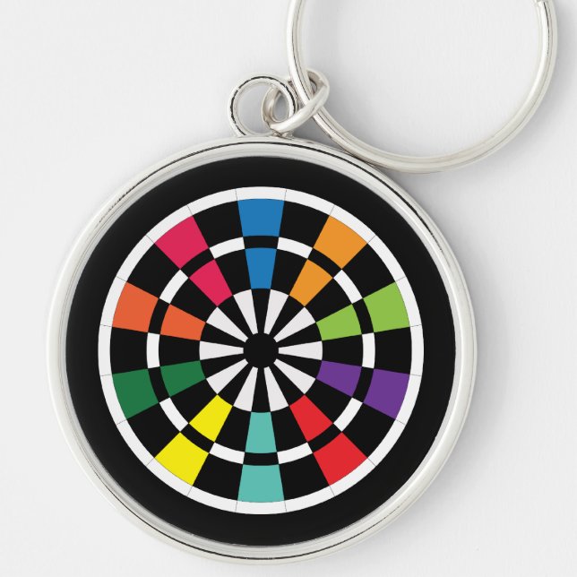Mod Dartboard Keychain (Front)