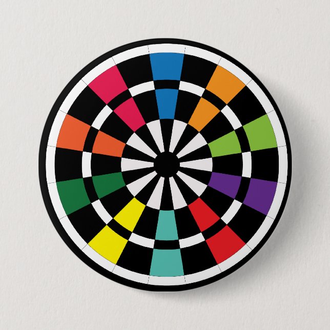 Mod Dartboard Pinback Button (Front)