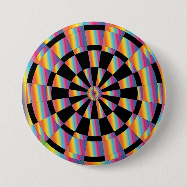 Mod Dartboard Pinback Button (Front)