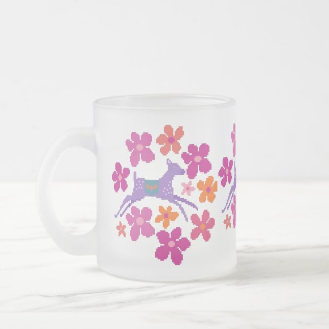 Mod Deer in the Wildflowers Mug (Left)