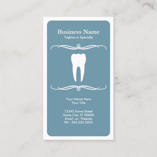 Customizable mod dental business cards
