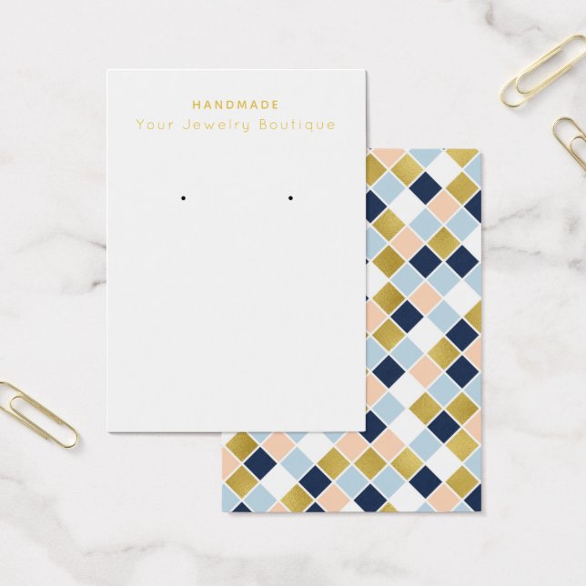 Mod Diamond Squares Earring Display Cards (Office)