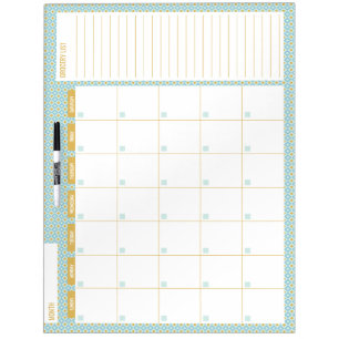 Mod Diamonds Home Calendar Planner Dry Erase Board