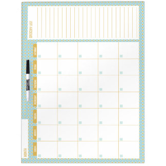 Mod Diamonds Home Calendar Planner Dry Erase Board