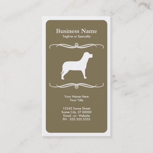 mod dog business card