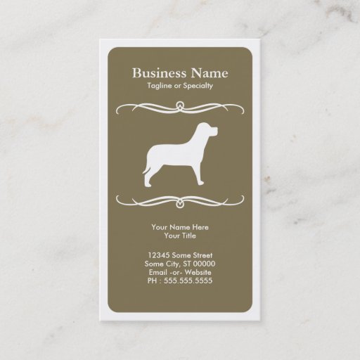 Customizable mod dog business card template