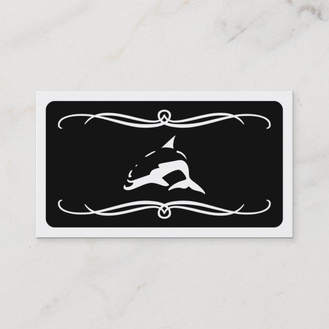mod dolphin (color customizable) business card (Front)