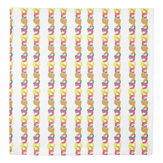 Mod Dots and Links Duvet Cover (Front)