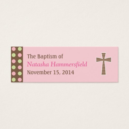Mod Dots Baptism Small Tag Business Cards