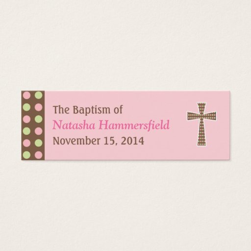 Customizable Mod Dots Baptism Small Tag Business Cards