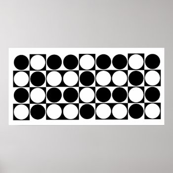 Mod Dots Black & White Designer Print by koncepts at Zazzle