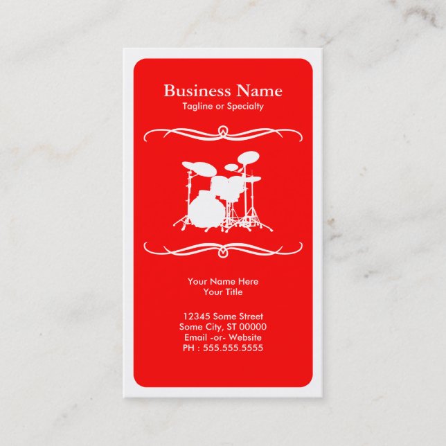 mod drums business card (Front)