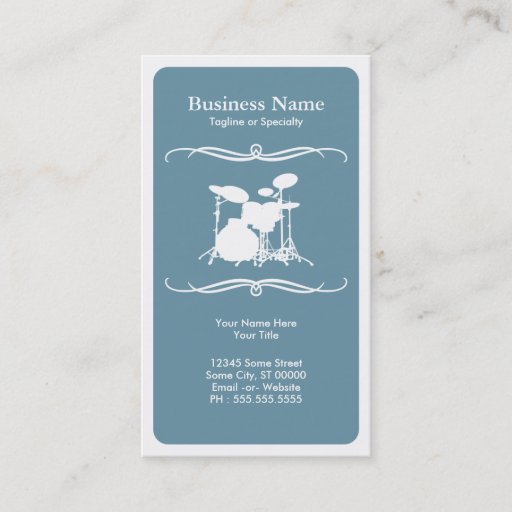 Customizable mod drums business card templates
