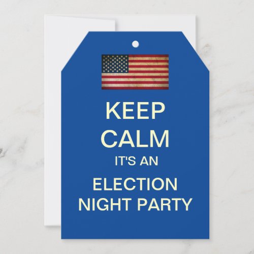 Mod Election Night Party Invitation Blue