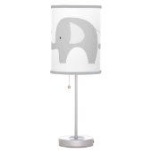 Mod Elephant White with Gray Trim Table Lamp (Right)