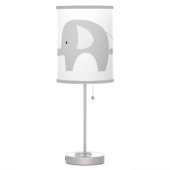 Mod Elephant White with Gray Trim Table Lamp (Left)