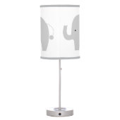 Mod Elephant White with Gray Trim Table Lamp (Back)