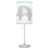 Mod Elephant White with Light Blue Trim Table Lamp (Right)