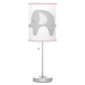 Mod Elephant White with Pink Trim Table Lamp (Right)