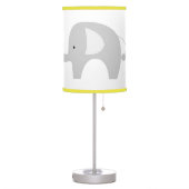 Mod Elephant White with Yellow Trim Table Lamp (Left)