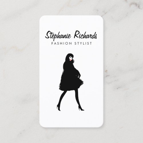 Mod Fashion Girl Boutique Stylist Blogger Business Card