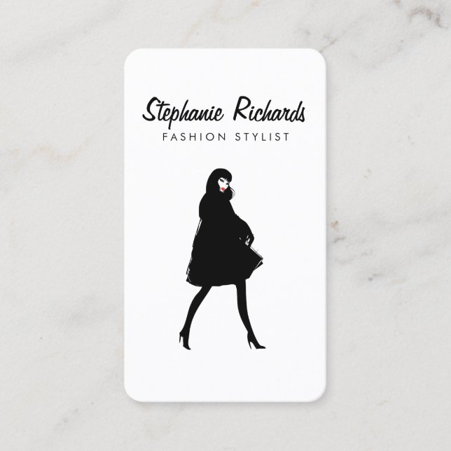 Mod Fashion Girl Boutique, Stylist, Blogger Business Card (Front)