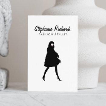 Mod Fashion Girl Boutique  Stylist Business Card by 1201am at Zazzle