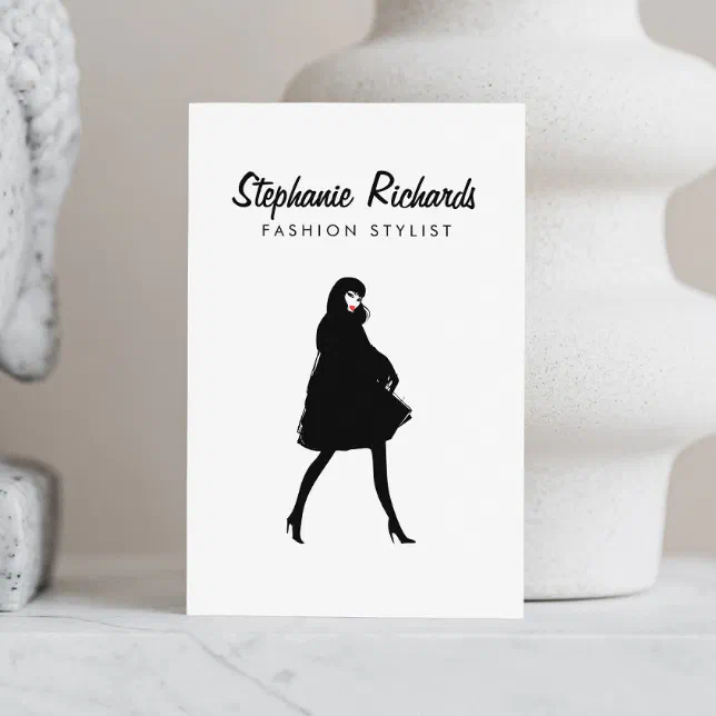 Mod Fashion Girl Boutique, Stylist Business Card | Zazzle