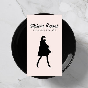 Mod Fashion Girl Boutique, Stylist Pink Business Card