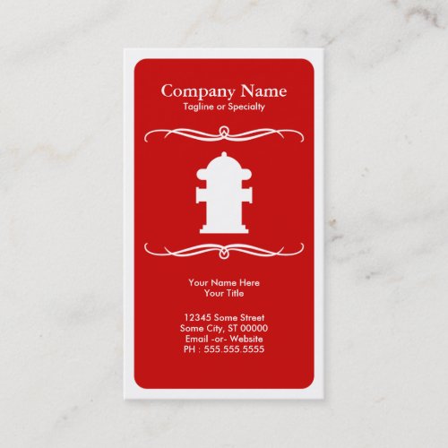 mod fire hydrant business card