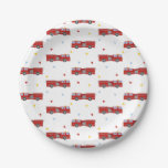 Mod Firetruck Party Pattern Paper Plates