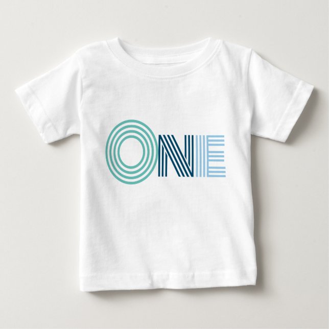 Mod First Birthday Baby T-Shirt (Front)