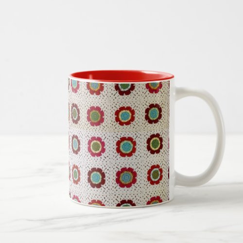 Mod Floral Blanket 11 oz Two_Tone Mug