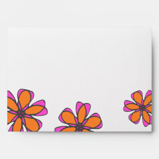 Mod flowers colorful envelope