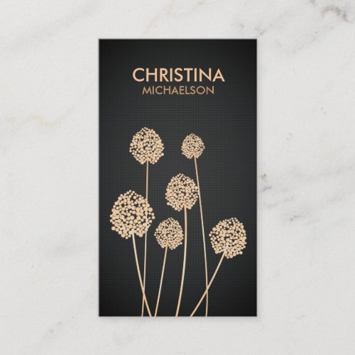 MOD FLOWERS in GOLD Business Card Templates