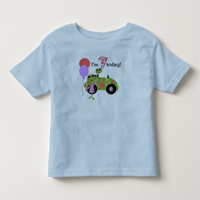 Mod Frogs 1st Birthday Toddler T-shirt (Front)