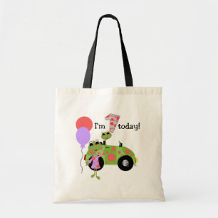 Mod Frogs 1st Birthday Tote Bag