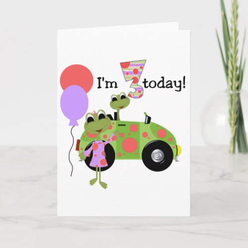Mod Frogs 3rd Birthday Tshirts and Gifts Card
