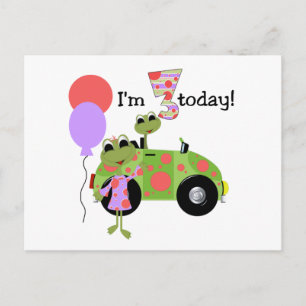 Mod Frogs 3rd Birthday Tshirts and Gifts Postcard