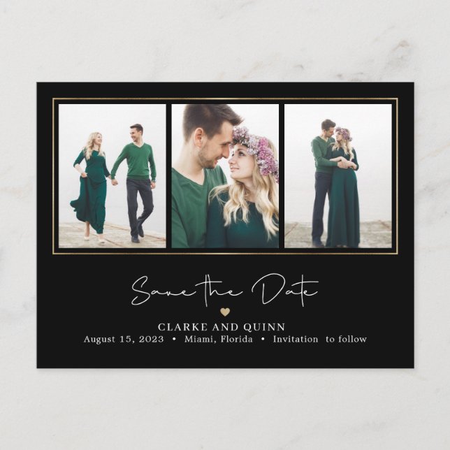 Mod Gallery EDITABLE COLOR Save The Date Postcard (Front)