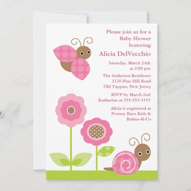 Mod Garden Baby Shower Invitation (Front)