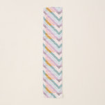 Mod Geo Chevron Graphic Design in Pastel Colors Scarf<br><div class="desc">Add some color to your outfit with this Mod Geo Chevron Graphic Design in Pastel Colors Scarf.</div>