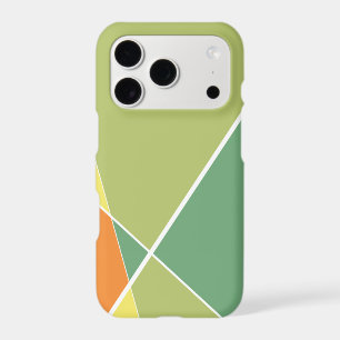 Mod Geometric Criss Cross Citrus Color Blocks Art iPhone 17 Pro Case