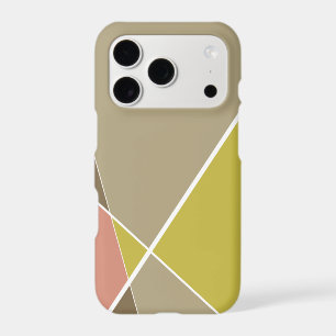 Mod Geometric Criss Cross Lines Blush Color Blocks iPhone 17 Pro Case