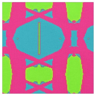 Mod Geometric Fabric in Magenta, Teal and Lime