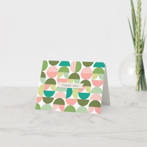 Mod Geometric Shapes Personalized Thank You Card