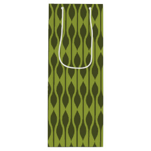 Mod Gift Wrap   Avocado Drops Wine Gift Bag