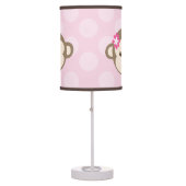 Mod Girl Monkey Nursery Lamp (Pink) (Front)