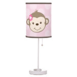 Mod Girl Monkey Nursery Lamp (pink) at Zazzle